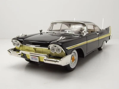 Modelo de coche Plymouth Fury 1958 negro 1:18 Motormax