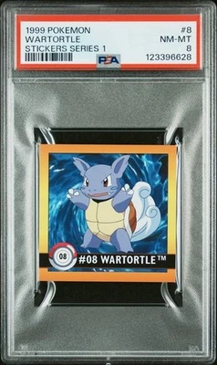 1999 Pokemon Series 1 Stickers Wartortle #8 VINTAGE PSA 8 NM-MT - Image 1 of 2