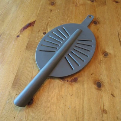 Pampered Chef Food Strainer #2406 Gray Nylon Flat Pan Pot Drainer 16" - Image 1 of 4