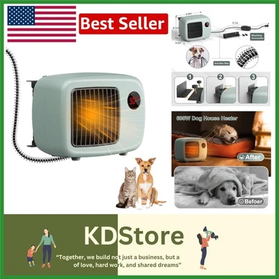 Calentador de pared para casa y gallinero para perros 600 W con cable antimordida Foto 1 de 4