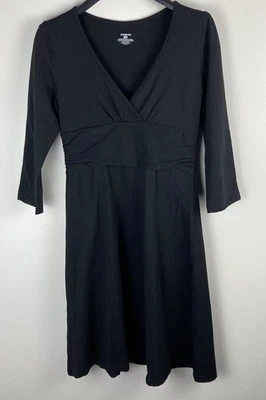 Vestido Patagonia Margot Negro Manga 3/4 Mezcla Algodón Orgánico Cápsula58870 Talla S Foto 1 de 4