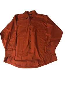 Camisa Arrow Para Hombre Popelina Ajustada Sin Arrugas Abotonada M Naranja Oscuro - Imagen 1 de 5