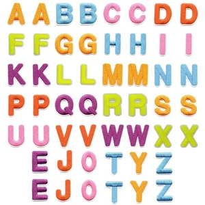 52 Pcs Iron on Letters for Clothing Alphabet A-Z Letters Patches Stickers Min... - Picture 1 of 7