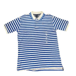 Tommy Hilfiger Striped Polo Shirt Boys Navy and White NWT - Picture 1 of 6