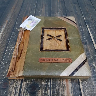 Handmade Natural Photo Album 12" x 10" PUERTO VALLARTA MEXICO La Casa de Coralie - Image 1 of 4