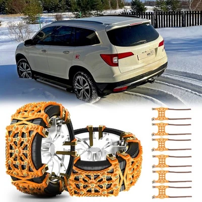 Para Honda Pilot 6x Rueda Coche Neumático Nieve Cadenas Tracción Emergencia TPU Antideslizante Foto 1 de 4