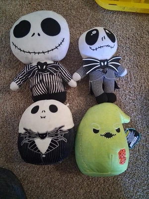 Tim Burton’s “The Nightmare Before Christmas” Plushes Lot of 4 - Image 1 of 4