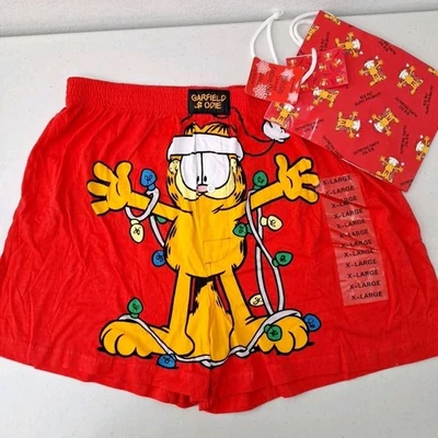 De colección GARFIELD the Cat PAWS Boxers Para Hombres XL Ropa Interior de Navidad con BOLSA DE REGALO, NUEVO CON ETIQUETAS Foto 1 de 4
