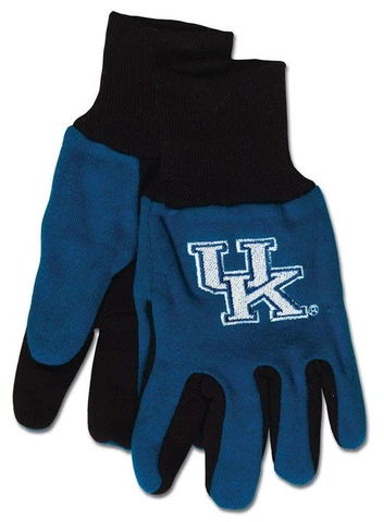 Kentucky Wildcats Two Tone Gloves - Adult Size [NEW] NCAA Work Glove Cold Cover