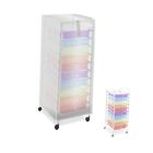 10 Drawer Rolling Cart Cover, Not a Cart, Frosted Translucent PVC Cover, 