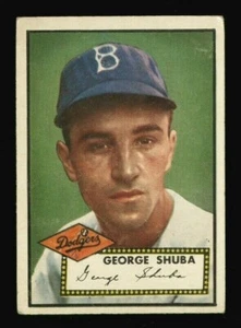 1952 TOPPS 326 GEORGE SHUBA BEST CENTERED CARD ON EBAY NO CREASE SHOTGUN DODGERS - Bild 1 von 2