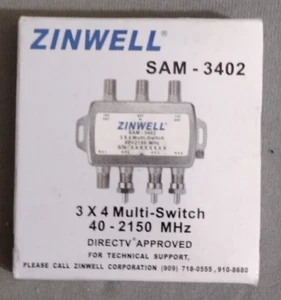 Zinwell Sam-3402 3 X 4 Multi-switch 40-2150 MHz DirecTV Approved - Picture 1 of 1