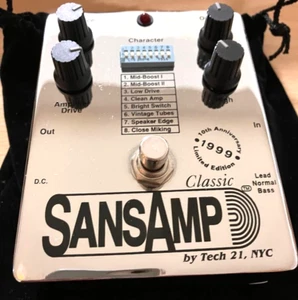 Pedal efecto guitarra modelo cromado TECH21 NYC Sansamp Classic 10 aniversario - Imagen 1 de 4