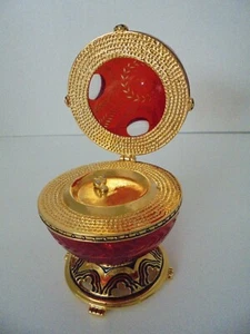 Faberge Red Crystal Egg  Rooster  Collectors Society Lim.Edit. Vintage - Picture 1 of 4