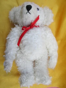 NICE PRE-OWNED HAND MADE WHITE MOHAIR OOAK TEDDY BEAR MADE BY AN ARTIST? - Bild 1 von 6