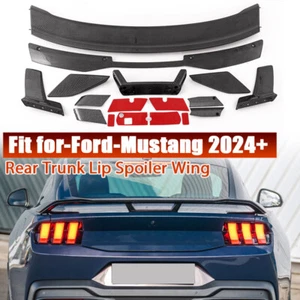 Carbon Fiber Look w/Gurney Flap For Ford Mustang 2024 + Dark Horse Style Spoiler - Picture 1 of 14