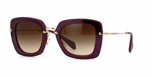 NEW Miu Miu MU07OS UFY6S1 Sunglasses, Amaranth / Brown Gradient Lens