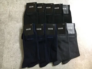 NEW 10 PAIRS HUGO BOSS MEN'S SOCKS Blackx5 Navyx3 Greyx2 US Size 7-9 - Picture 1 of 1