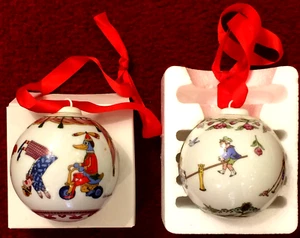 Zwei Weihnachtskugeln der Firma HUTSCHENREUTHER 1989 und 1992 in Orig.schachteln - Picture 1 of 3