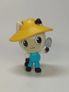Gabby's Dollhouse Pandy Paws Figure 2" Gardening Overalls Straw Hat Spade Loose - Picture 1 of 6