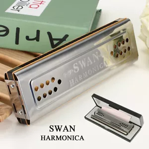 Professional Silver 24 Holes Double Sided C/G Key 2 Sides Mouth Organ Harmonica - Picture 1 of 6