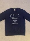Disney Mickey Jumper Adults Size Large Navy “the Mouse That Started It All”