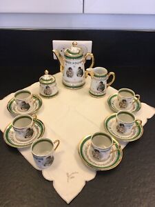 Service à café en porcelaine Napoléon et Joséphine