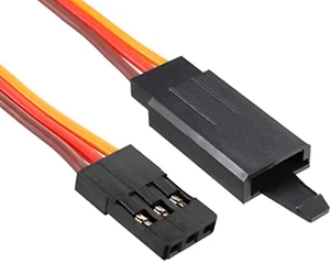 4x 15cm JR Graupner Servokabel Verlängerung mit Haken Sicherung Fixierung 22AWG - Bild 1 von 15