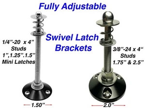 Kit de pernos de soporte giratorio de 1/4”-20 pestillos de botón rápido pasadores de campana - Imagen 1 de 1