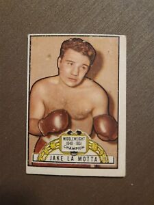 JAKE LA MOTTA 1951 Ringside Boxing Card #3 Topps