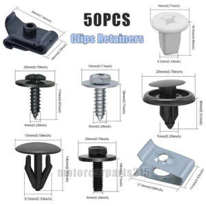 50X Body Bolts U-Nut Clip Retainer Fastener Engine Cover Undertray Splash Shield - Picture 1 of 12