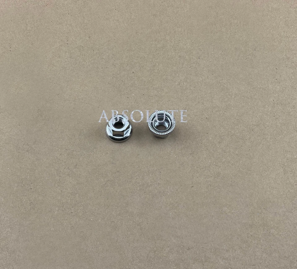 Tuerca de eje de cubo de bicicleta con arandela giratoria - 3/8" x 26T - Cromo - Juego de 2. Foto 1 de 1