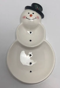 DE COLECCIÓN SELLO CERÁMICA NAVIDAD FROSTY EL MUÑECO DE NIEVE PLATO DIVIDIDO 7,5" - Imagen 1 de 3