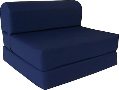 Navy Blue Portable Chair Folding Foam Beds 6x32x70, Sofa Bed 1.8 Density - Image 1 of 2