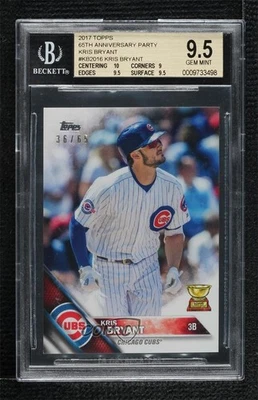 2016-17 Topps Transcendent Party /65 Kris Bryant #KB-2016 BGS 9.5 GEM MINT - Image 1 of 2