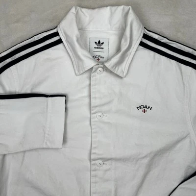 Chaqueta ADIDAS NOAH x Painter Chore Blanca Adulto Pequeña Rayas Streetwear Foto 1 de 4