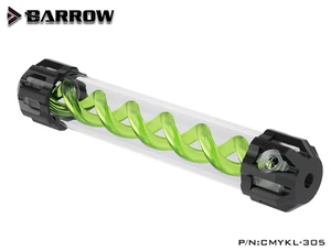 Barrow T-VIRUS Aluminum + Acrylic Double Helix Reservoir 305mm CMYKL-305 GREEN - Afbeelding 1 van 7