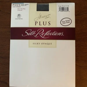Hanes Plus Silk Reflections Silky Sheer Size One Plus Charcoal Control Top NIP - Picture 1 of 6