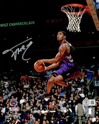 Foto firmada autografiada por Tracy McGrady 8x10 Toronto Raptors Dunk Beckett Wit Foto 1 de 2