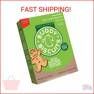 Buddy Biscuits 14 oz. Caja de golosinas crujientes sin granos para perros hechas con roa natural Foto 1 de 2