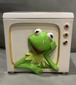 RAR Vintage Jim Henson Muppets KERMIT DER FROSCH TV Keksdose Sigma Tastesetter - Bild 1 von 4