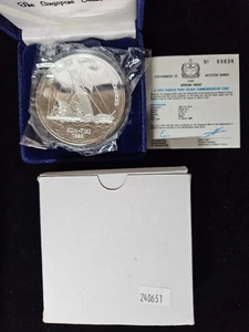 🌟1987 Western Samoa .999 Fine Silver 5 oz Proof $25 Coin w/ Box & COA - Picture 1 of 4