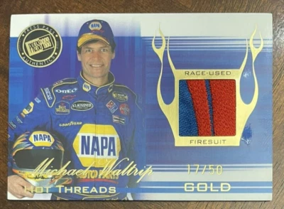 MICHAEL WALTRIP - 2004 Press Pass Premium - Hot Threads Gold - Serial #17/50 - Image 1 of 2