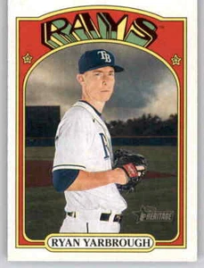 Tarjeta base Heritage Ryan Yarbrough MLB 2021 PWE Rays #112 - Imagen 1 de 2