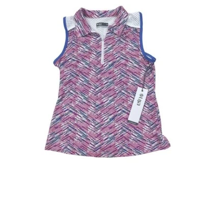 Ladies Lija Golf/Tennis Sleeveless Top Quarter-Zip Matchstick White Size XS - Image 1 of 2