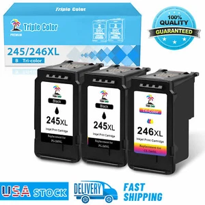 PG-245XL CL-246XL Ink Cartridge for Canon PIXMA MG2522 TS3122 TR4520 TR4522 lot - Picture 1 of 11