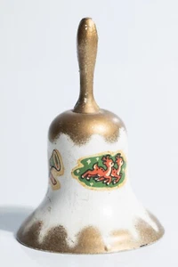 Vintage Miniature Painted Metal Christmas Bell - Picture 1 of 4