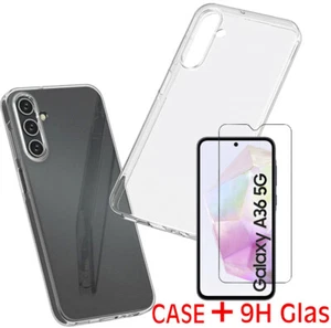 Coque transparente étui silicone + verre 9H pour Samsung Galaxy A36 5G - Photo 1/10