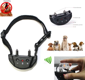Electronic Anti Bark Dog E-Collar Humane Training Aid Shock Control Stop Barking - Picture 1 of 1