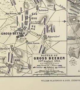 Military Map Battle of Cross Beeren & Dennewwitz 1813 French & Allies - Picture 1 of 3